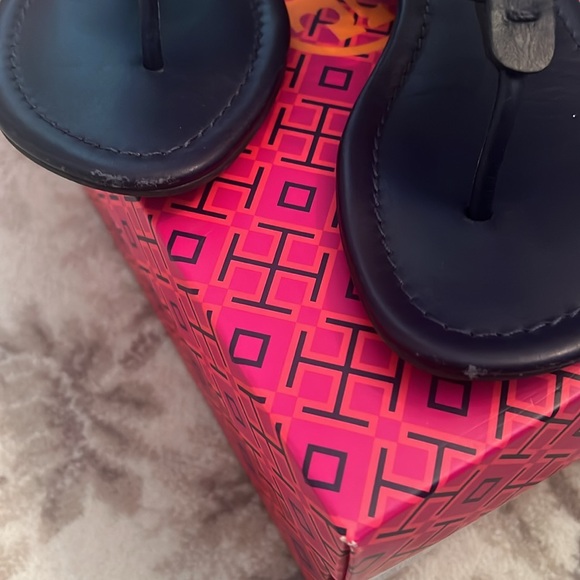 Tory Burch navy rhinestone embellished miller sandal - Picture 4 of 5